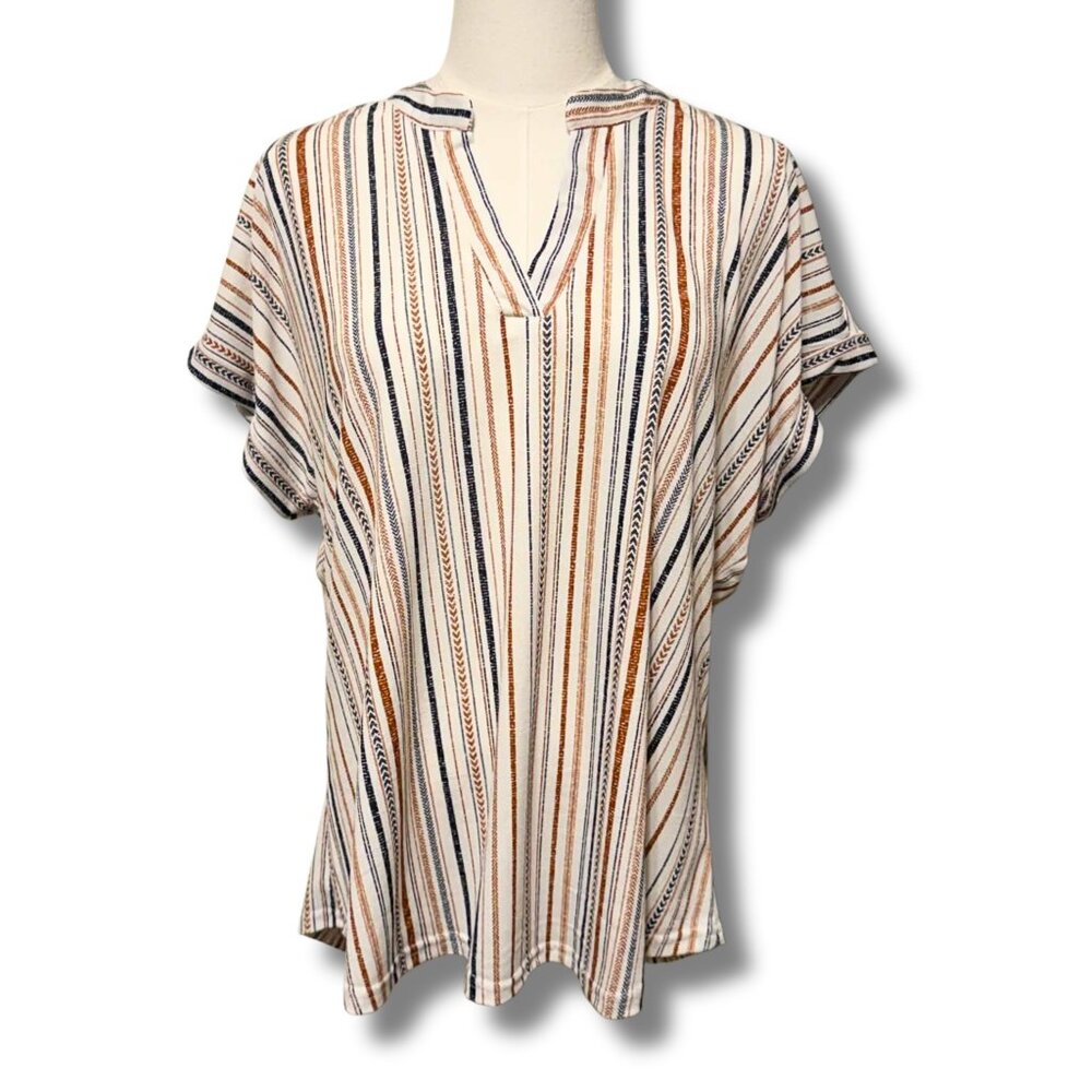 Fifty Street Striped Dolman Sleeve Blouse | Size XL | NWT Spring Top